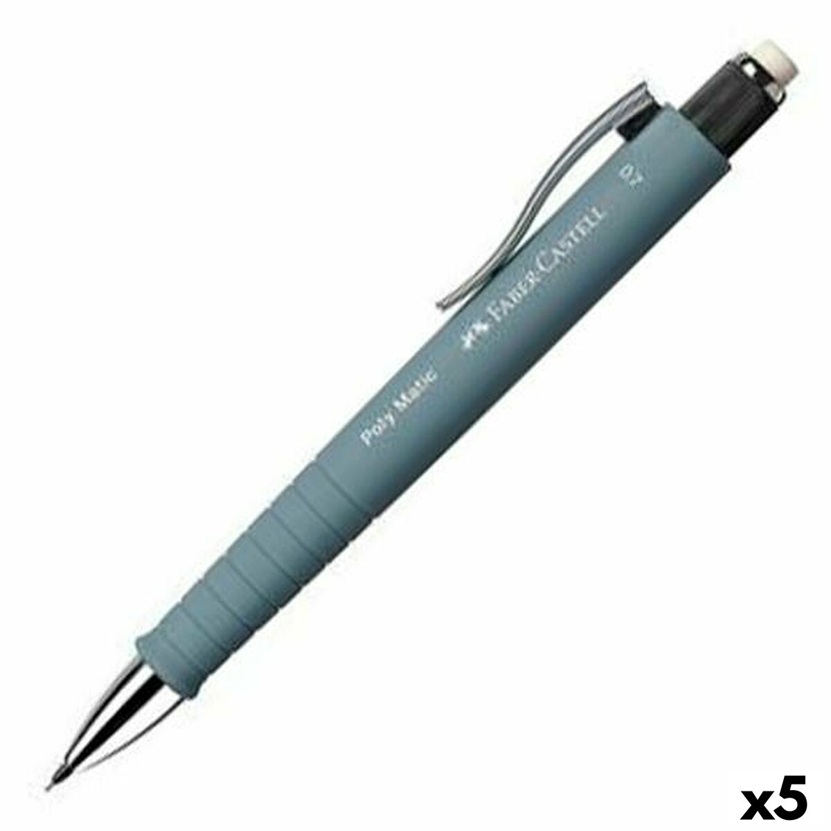 Pencil Lead Holder Faber-Castell Poly Matic Grey 0,7 mm (5 Units) Pencil Lead Holder Faber-Castell Poly Matic Grey 0,7 mm (5 Units)