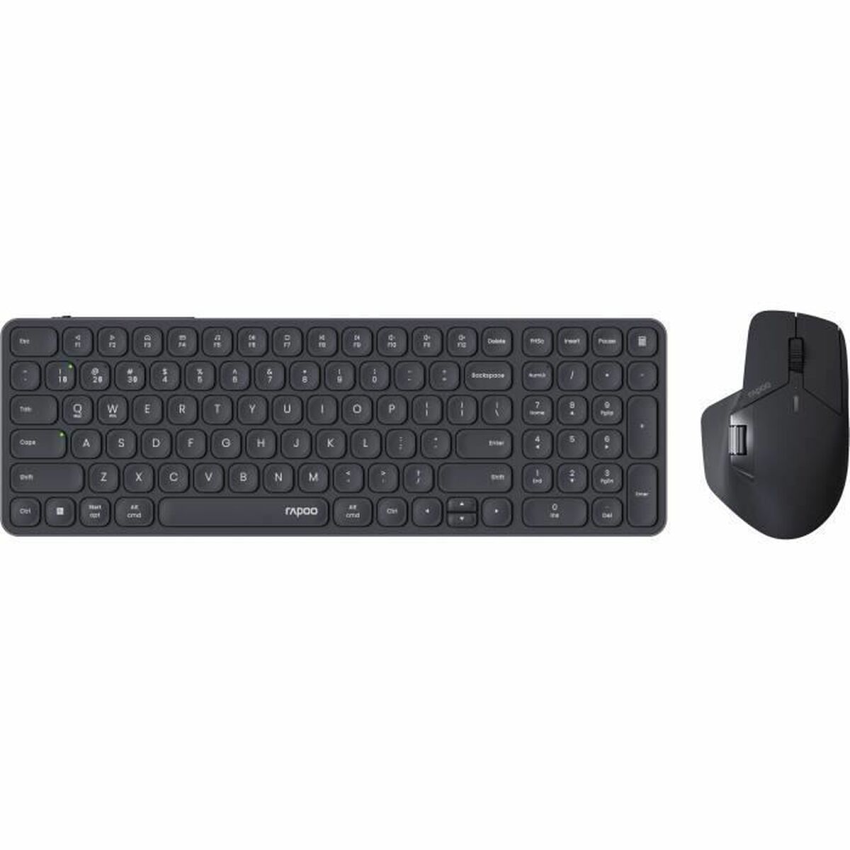 Keyboard and Mouse Rapoo 9760M Grey AZERTY Keyboard and Mouse Rapoo 9760M Grey AZERTY