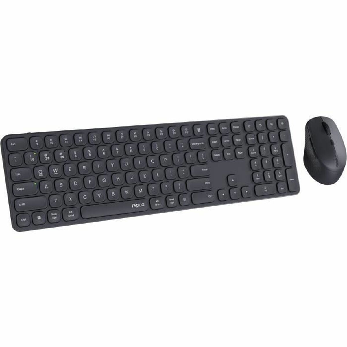 Keyboard and Mouse Rapoo 9810M Grey AZERTY