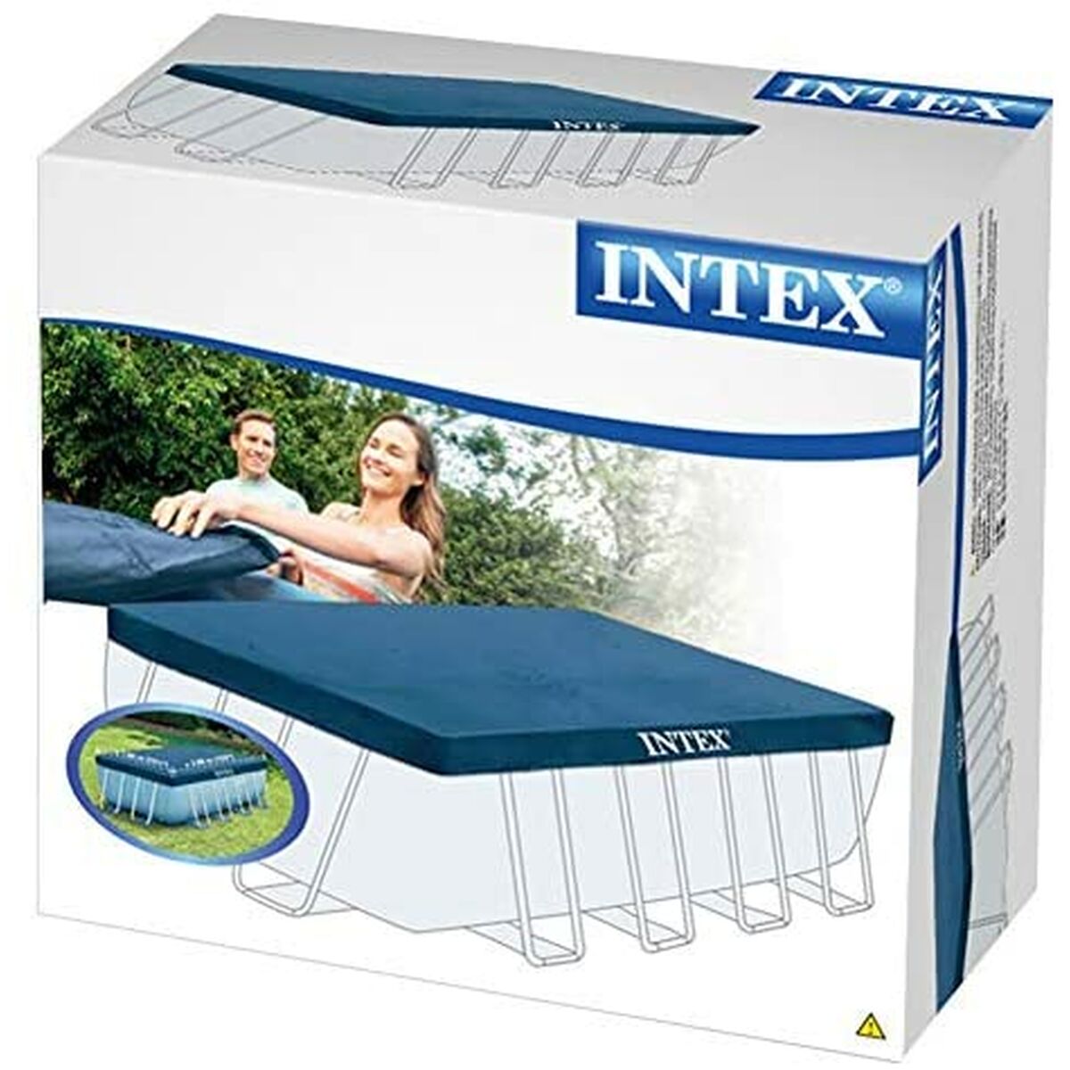 Swimming Pool Cover Intex 28037 4 x 2 m Blue Navy Blue