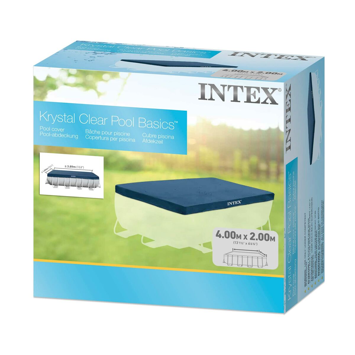 Swimming Pool Cover Intex 28037 4 x 2 m Blue Navy Blue Swimming Pool Cover Intex 28037 4 x 2 m Blue Navy Blue