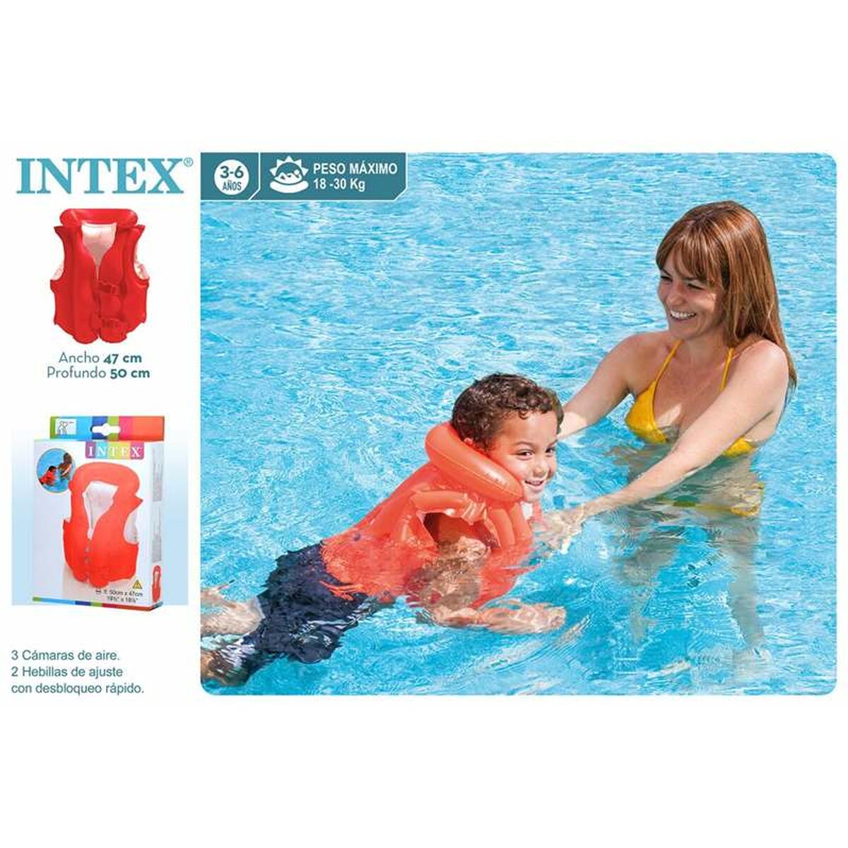 Inflatable Swim Vest Intex 50 x 47 cm