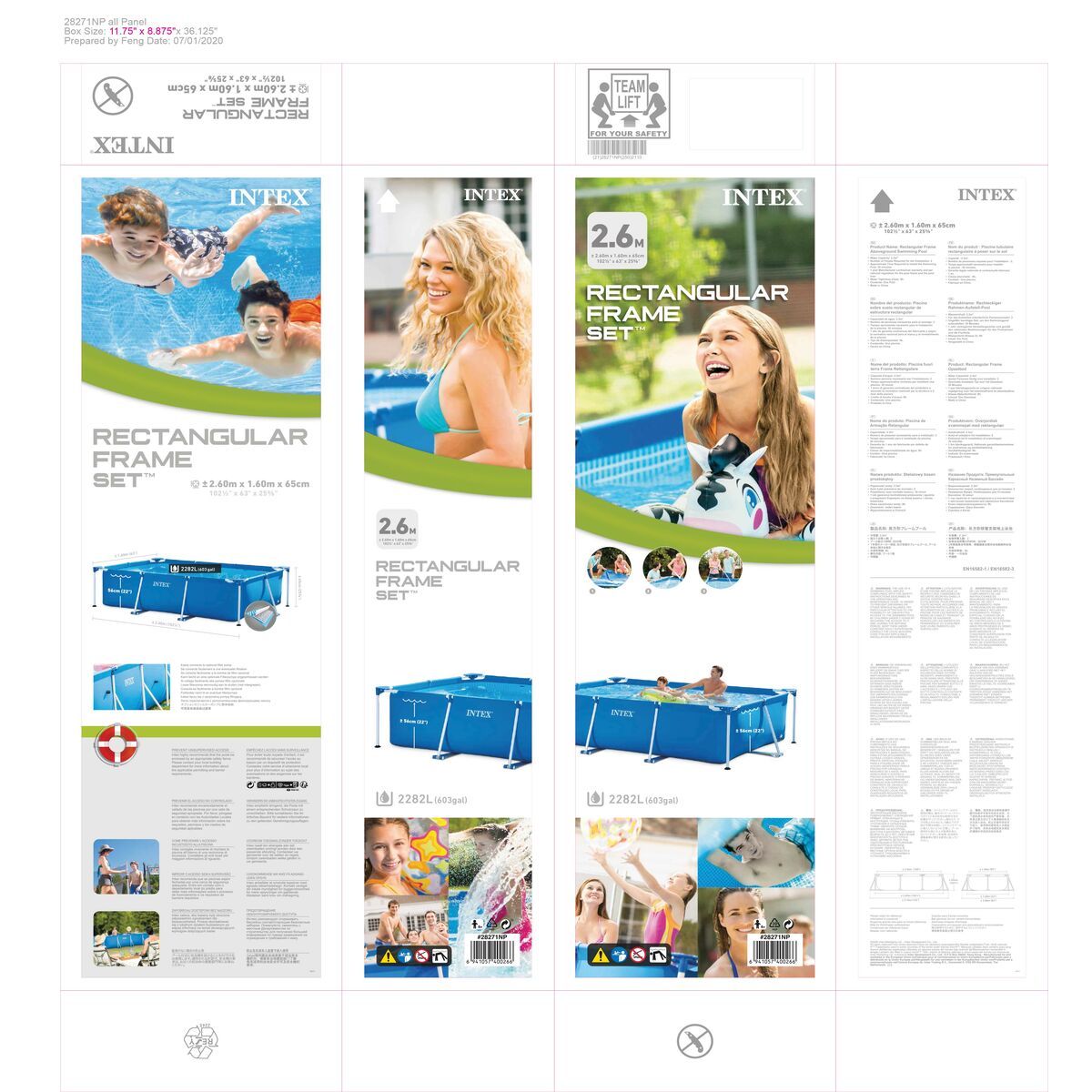 Removable pool Intex 28271NP 260 x 65 x 160 cm 2282 L