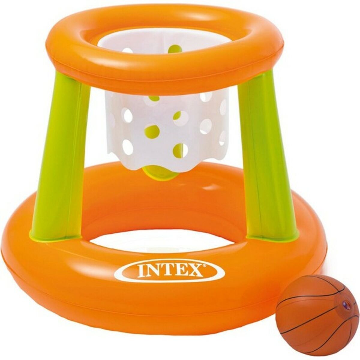 Inflatable Game Intex Orange Green Basketball Basket 67 x 55 cm Inflatable Game Intex Orange Green Basketball Basket 67 x 55 cm