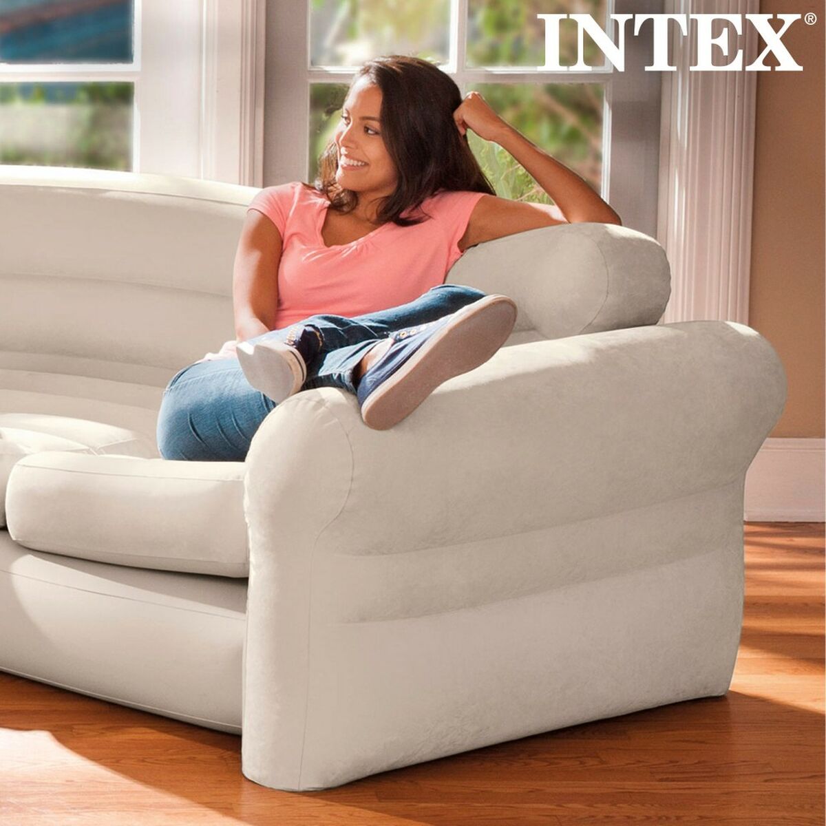 Inflatable Sofa Intex 257 x 76 x 203 cm Corner