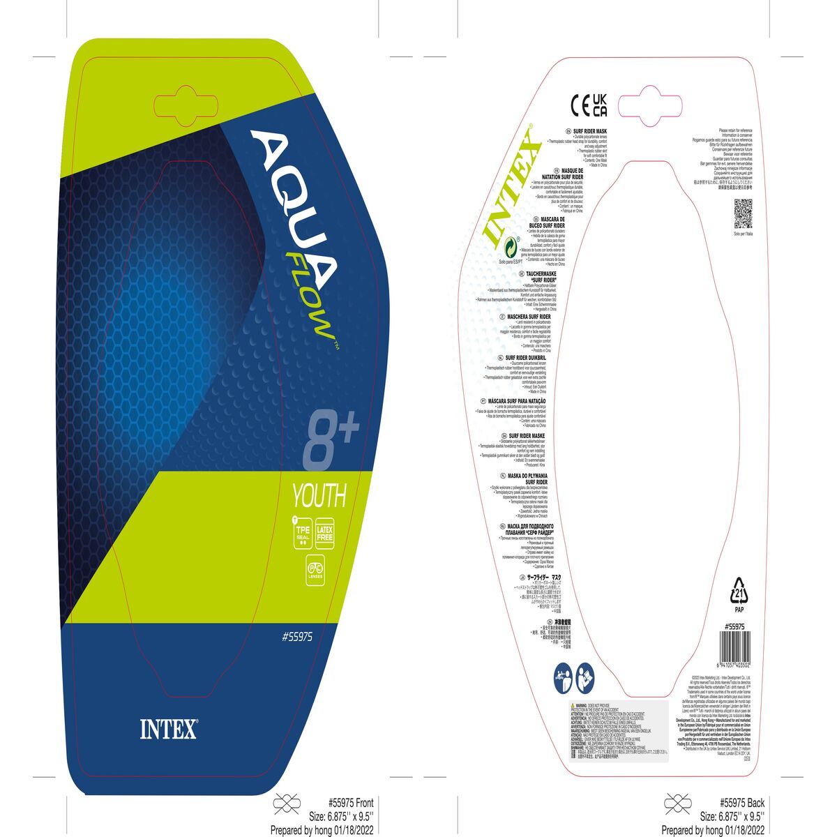 Diving Mask Intex Surf Rider