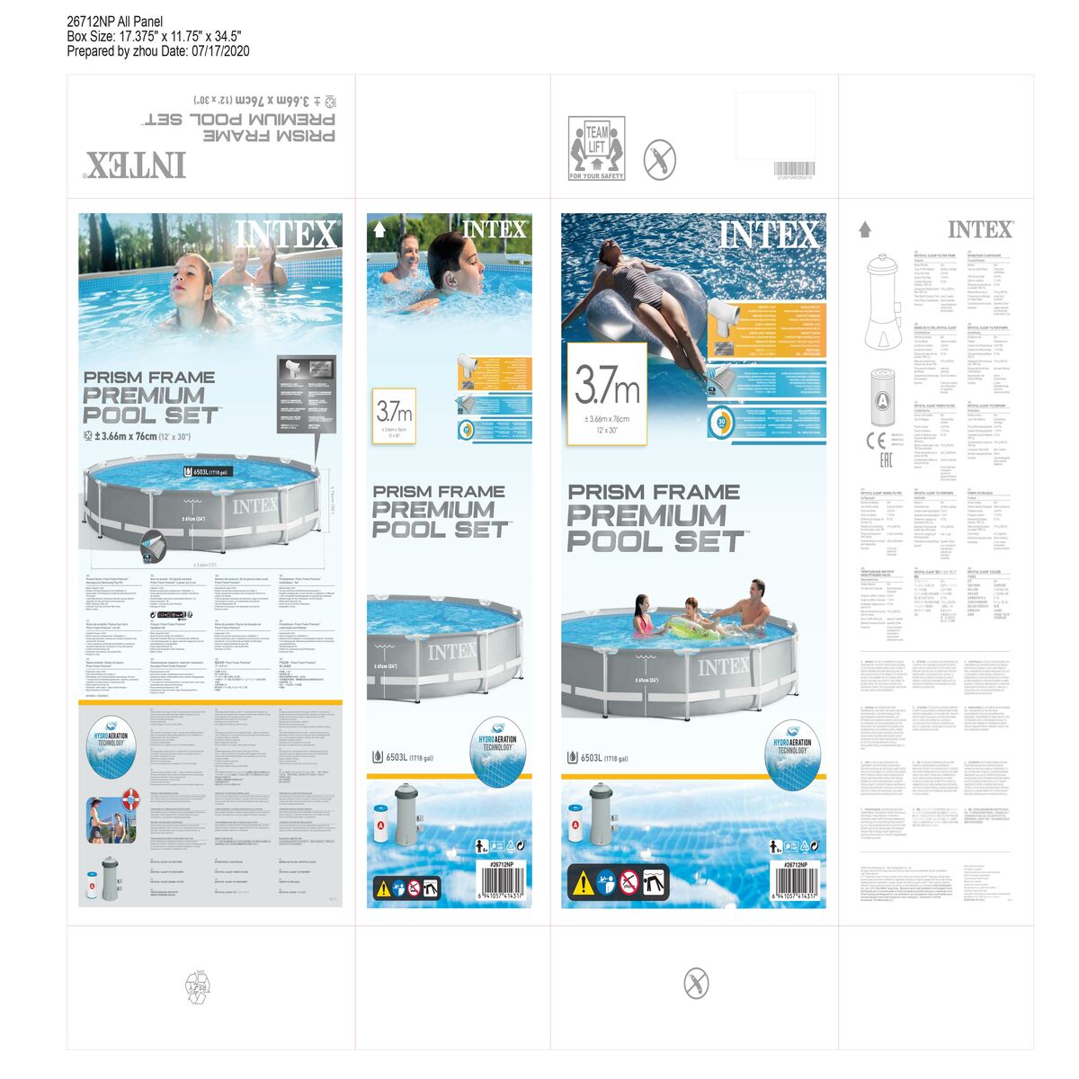 Removable pool Intex 26712 366 x 76 x 366 cm 6503 L