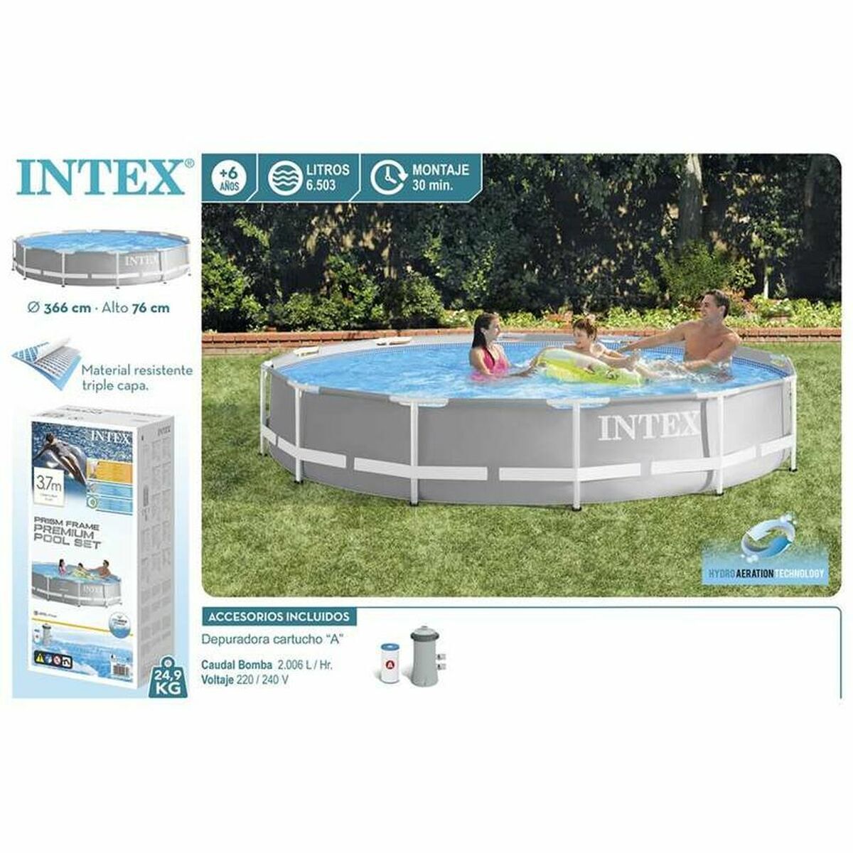 Removable pool Intex 26712 Treatment plant for swimming pool (Refurbished A) Removable pool Intex 26712 Treatment plant for swimming pool (Refurbished A)