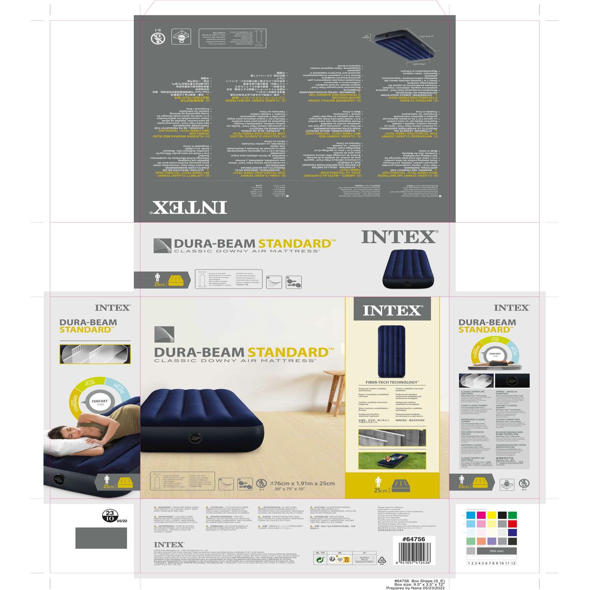 Air Bed Intex Dura-Beam Classic Downy (191 x 76 x 25 cm)