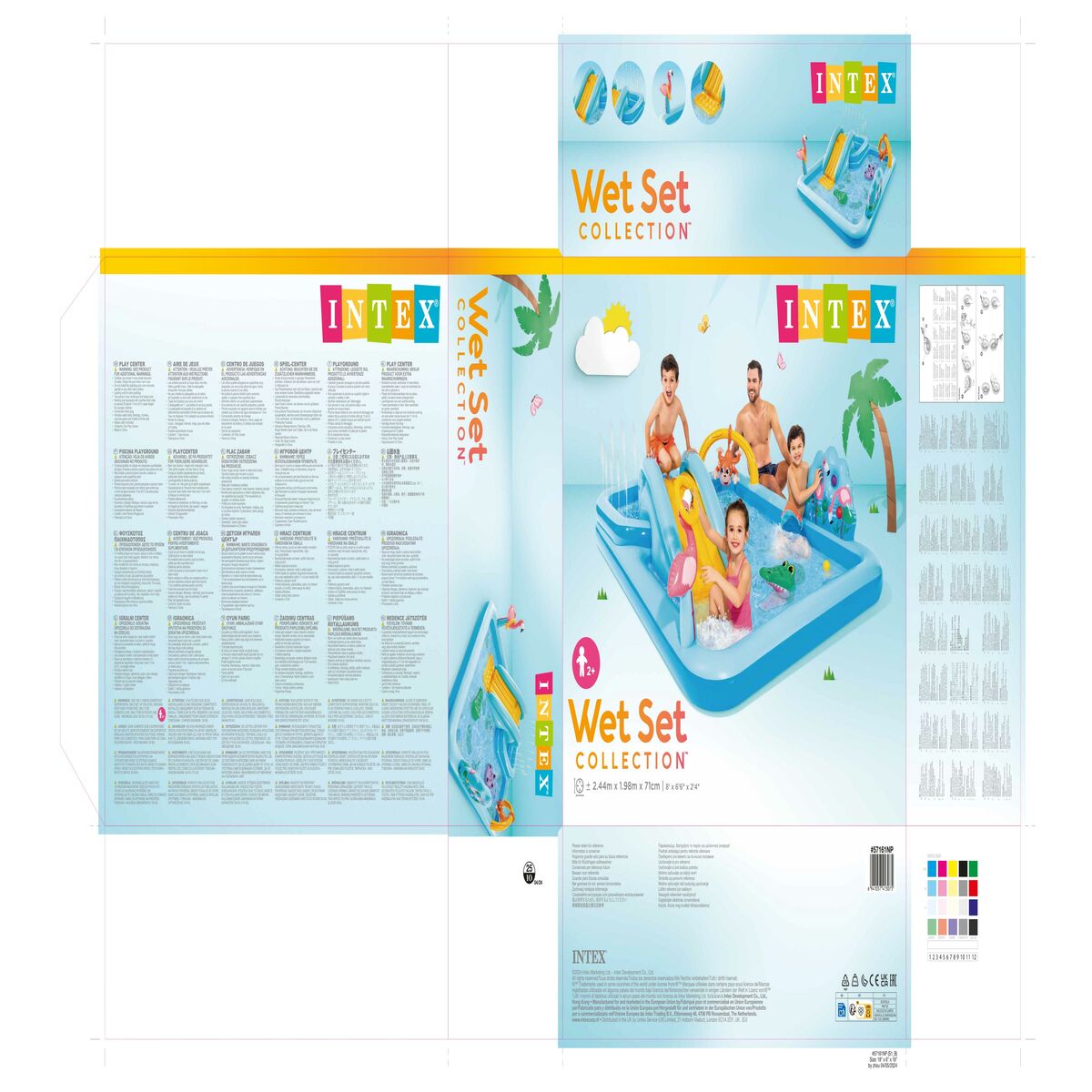 Inflatable pool Intex 493 L (257 x 216 x 84 cm)