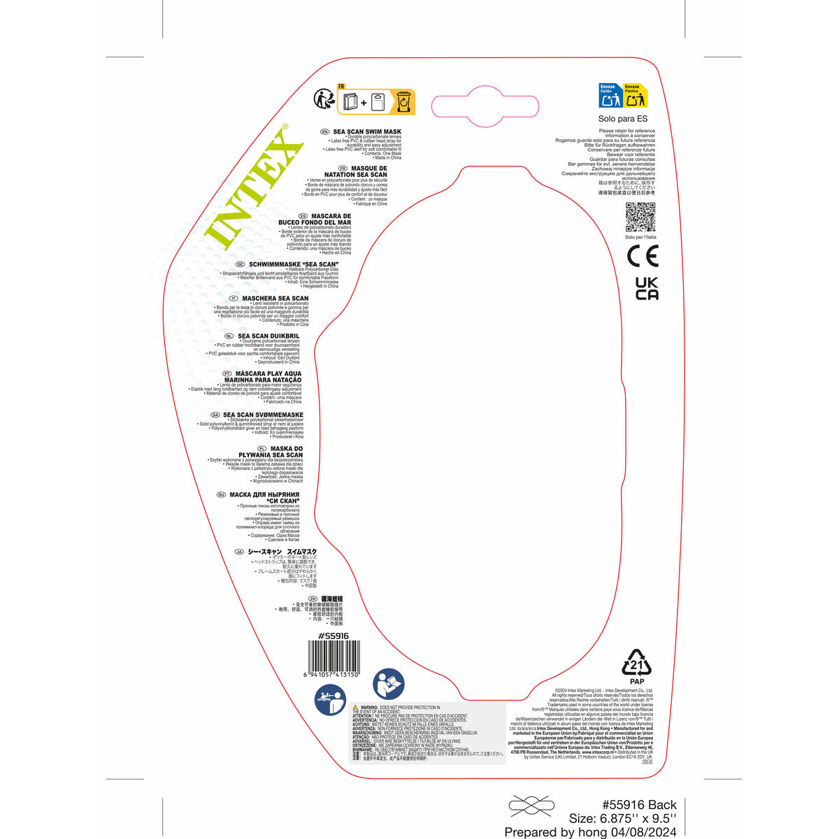 Diving Mask Intex 55642