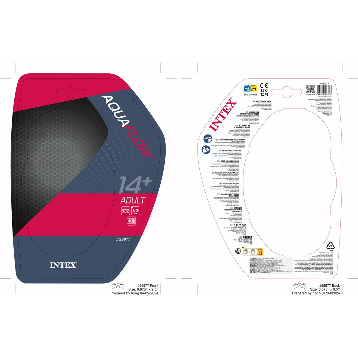 Diving Mask RIDER Intex 55975