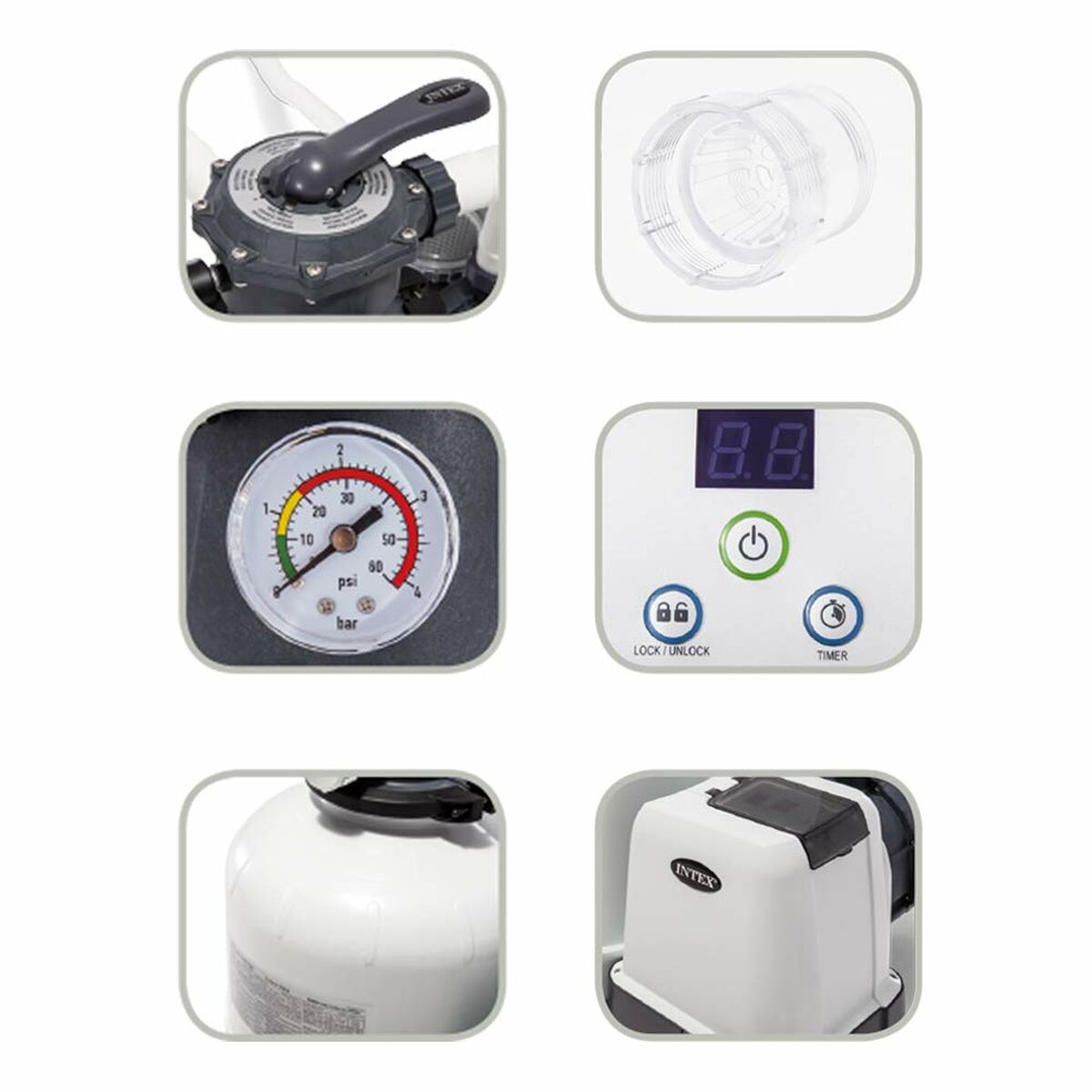 Treatment plant for swimming pool Intex Kristal Clear 29100 L (Refurbished A)