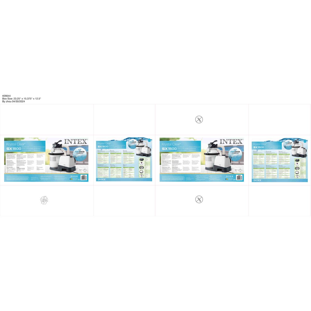 Treatment plant for swimming pool Intex Kristal Clear 29100 L