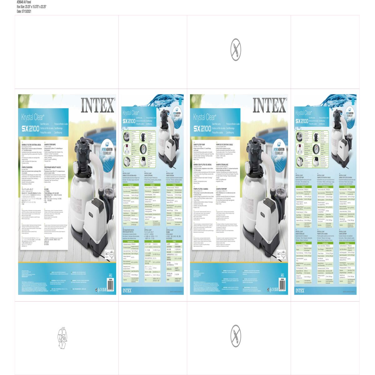 Treatment plant for swimming pool Intex Kristal Clear 37800 L