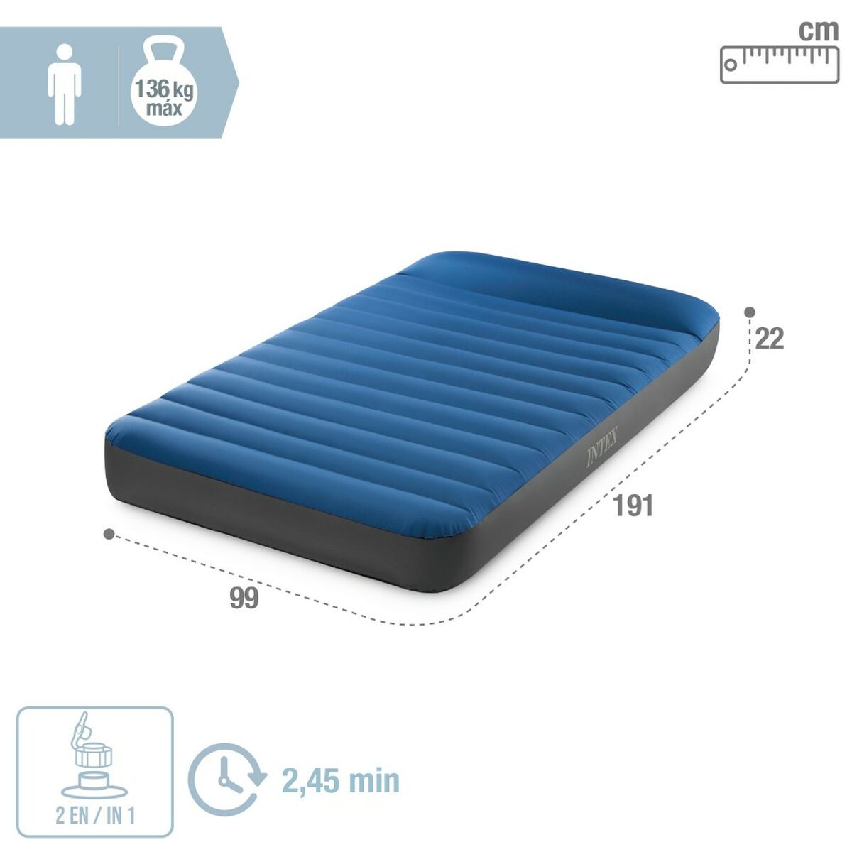 Air Bed Intex 99 x 22 x 191 cm