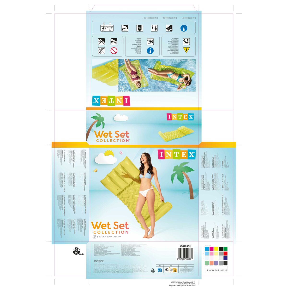 Air mattress Intex 89 x 173 cm Transparent