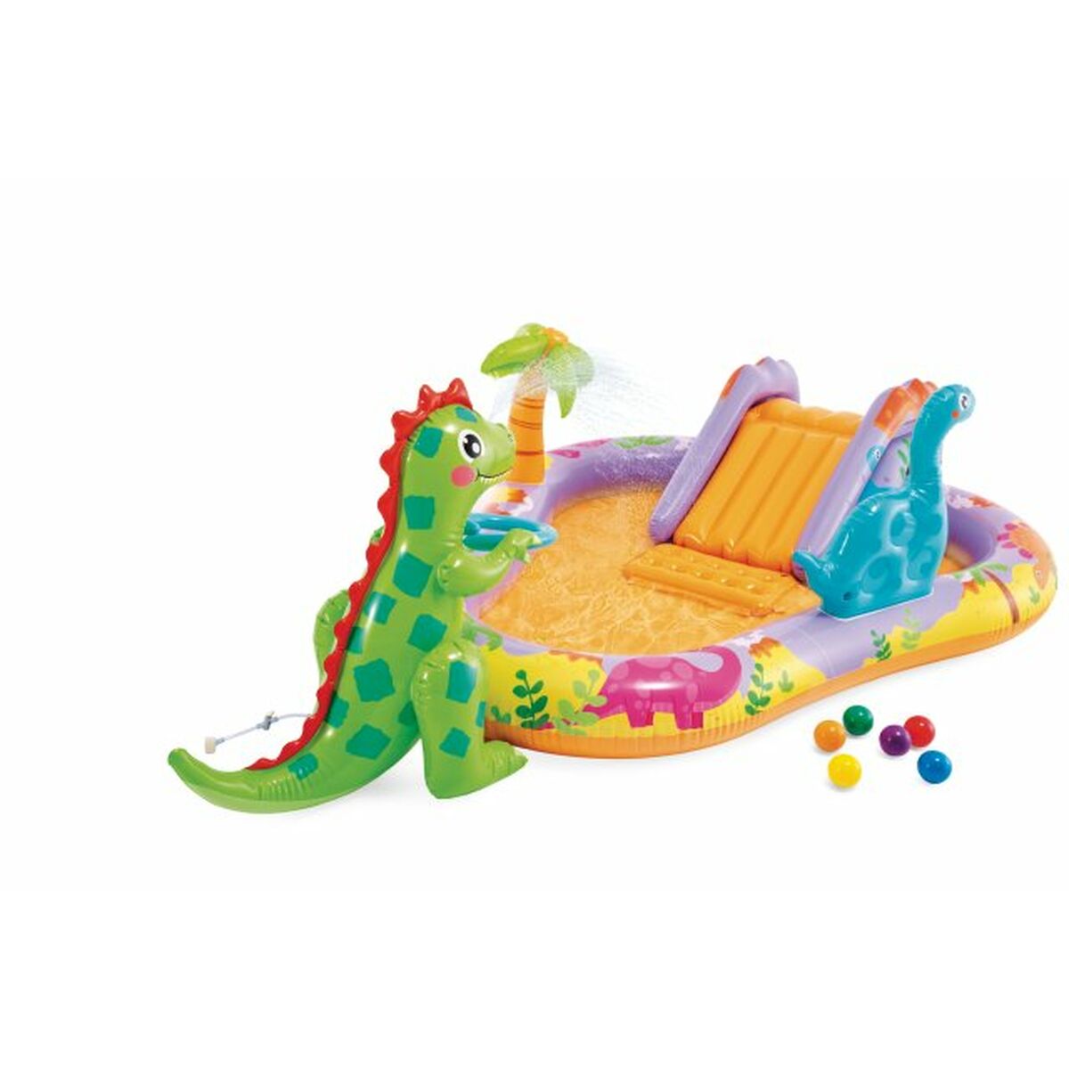 Inflatable Paddling Pool for Children Intex Dino Park 201 x 157 x 69 cm