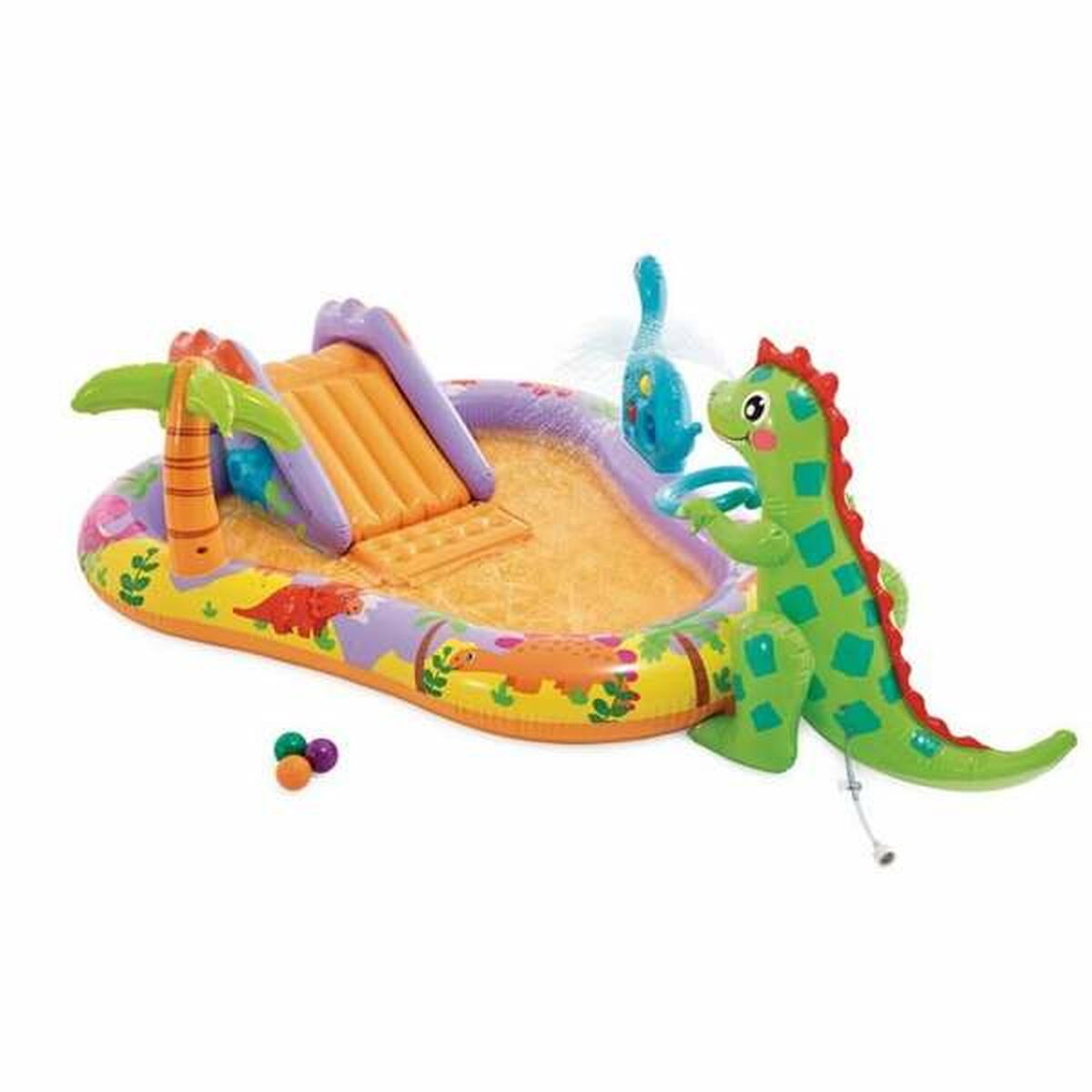 Inflatable Paddling Pool for Children Intex Dino Park 201 x 157 x 69 cm Inflatable Paddling Pool for Children Intex Dino Park 201 x 157 x 69 cm