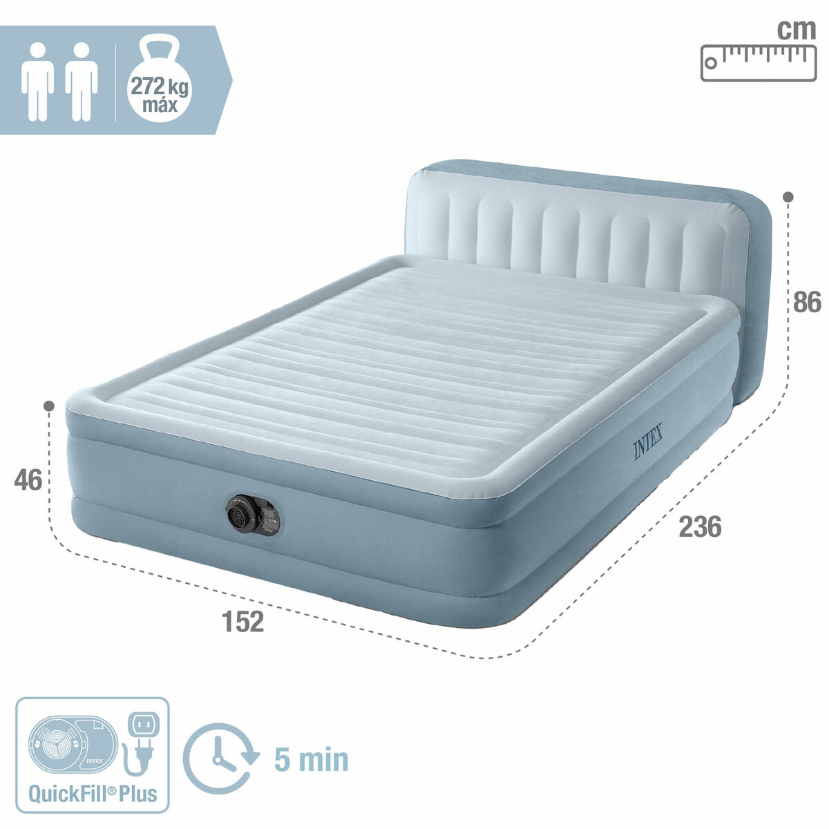 Inflatable Mattress Intex 152 x 86 x 236 cm