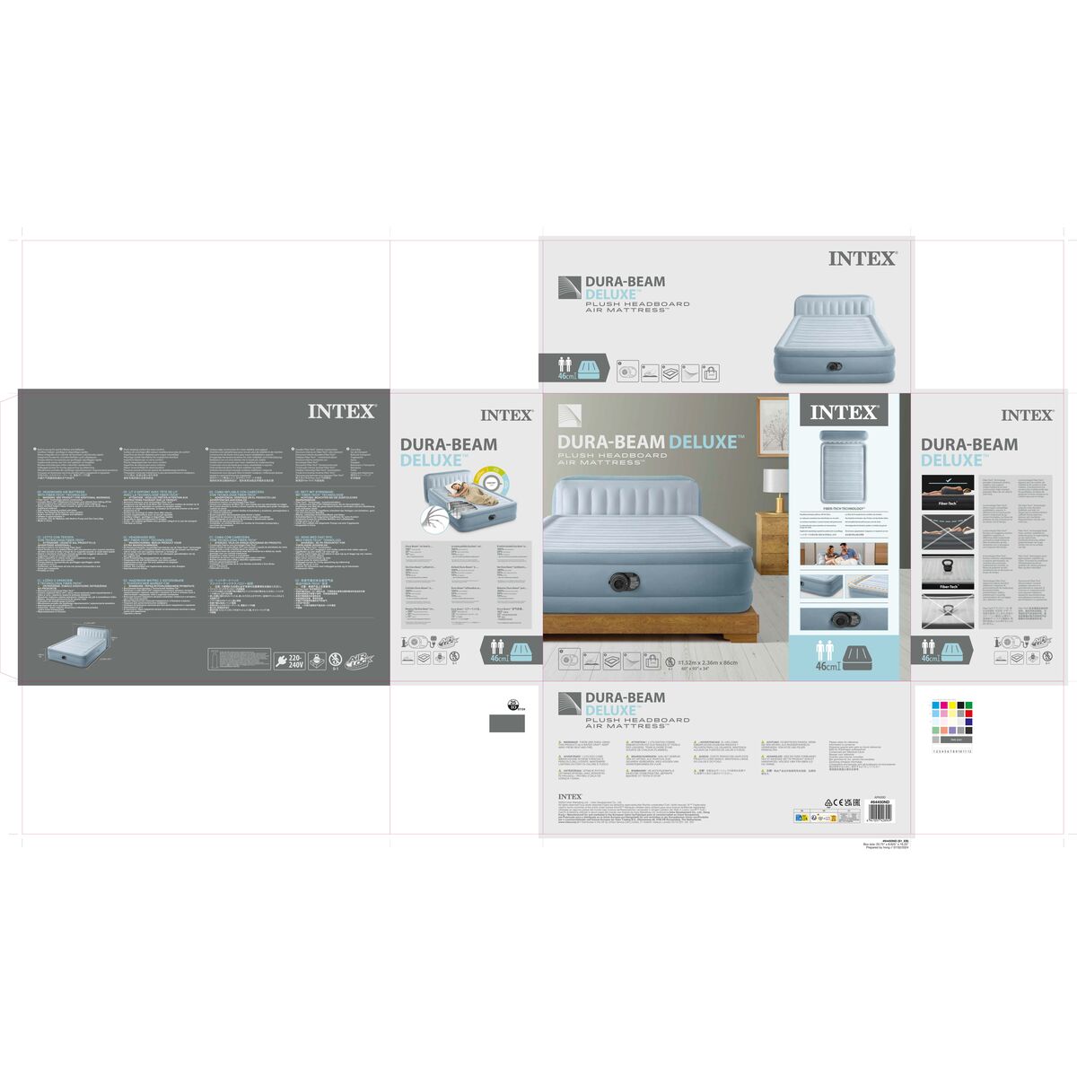Inflatable Mattress Intex Dura-Beam Deluxe Plush 152 x 236 x 86 cm 272 kg