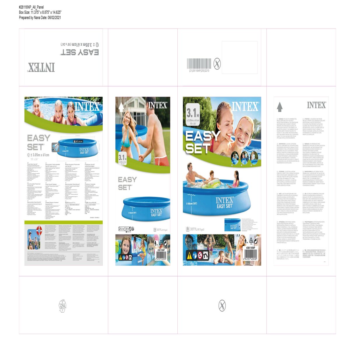 Inflatable pool Intex Easy Set 3077 l Circular (305 x 61 cm)