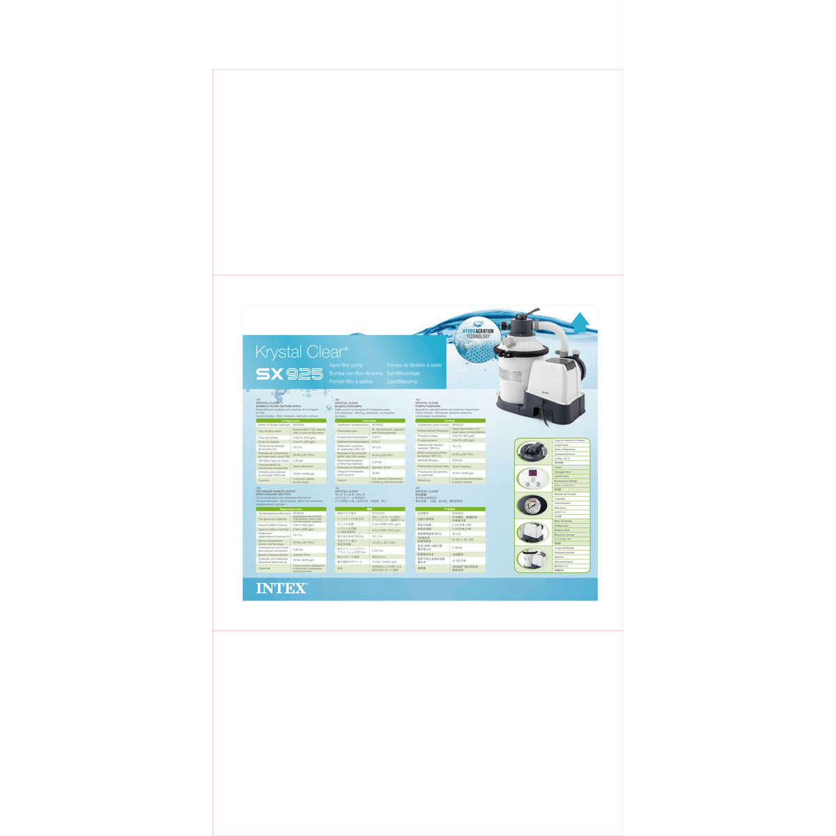 Treatment plant for swimming pool Intex SX925