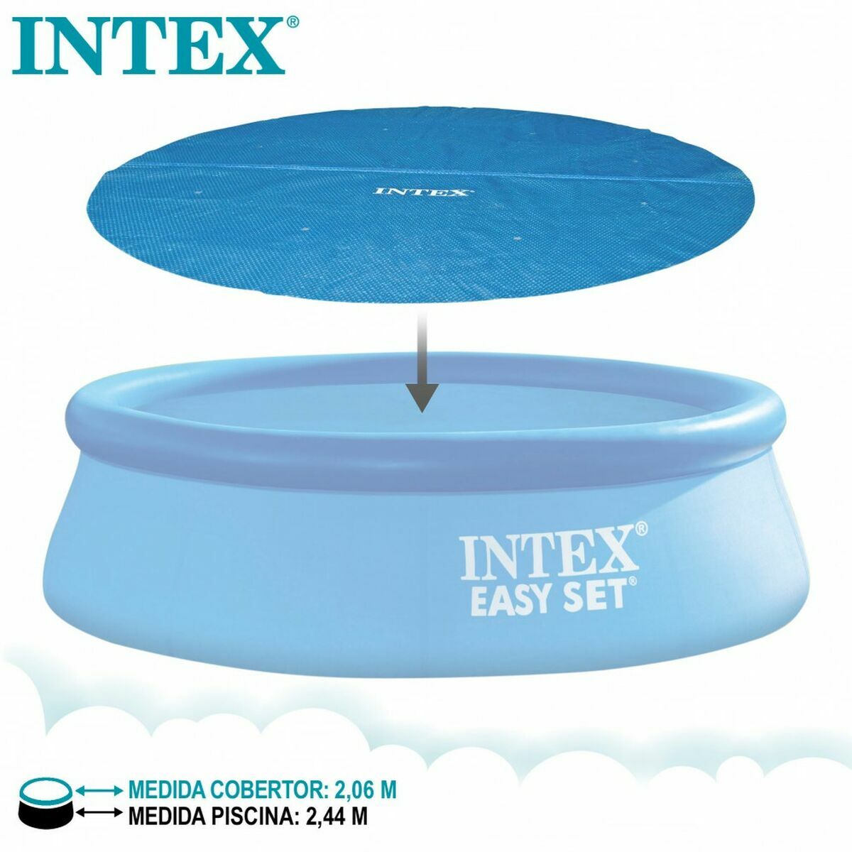 Swimming Pool Cover Intex  244 cm Solar Circular