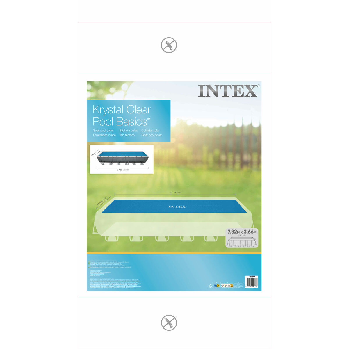 Swimming Pool Cover Intex 28017 Solar 732 x 366 cm