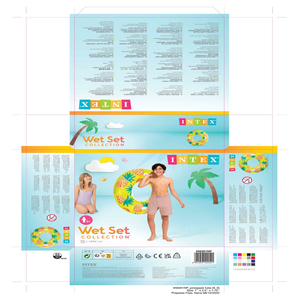 Inflatable Pool Float Intex Fruits PVC Ø 107 cm