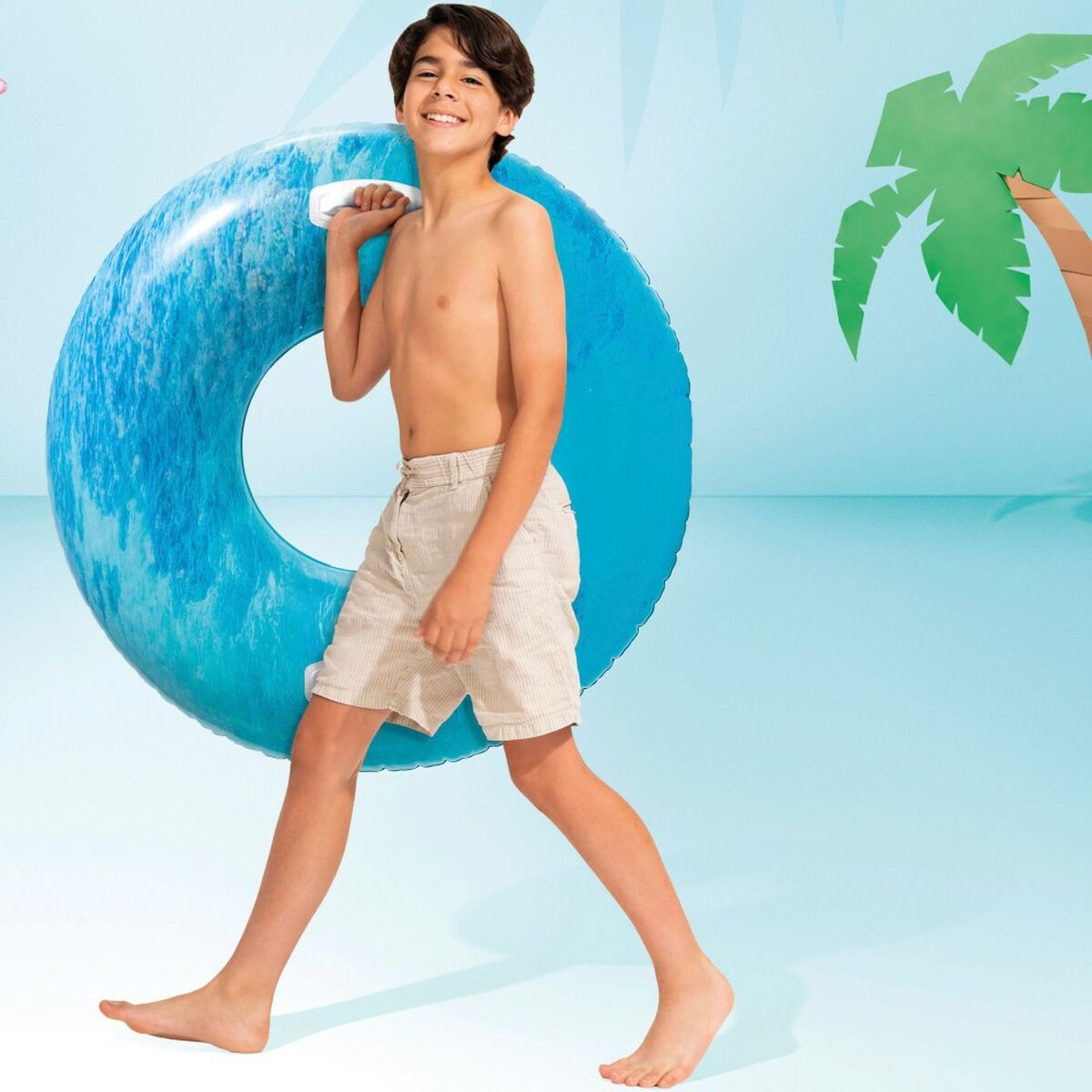 Inflatable Pool Float Intex With handles  91 cm Multicolour