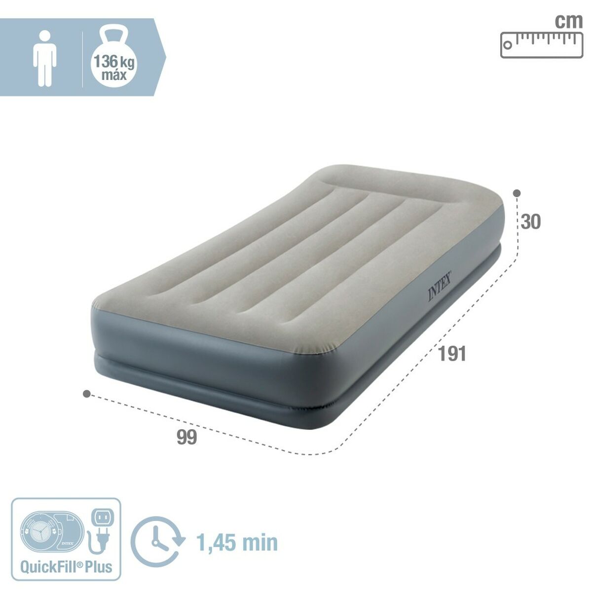 Air Bed Intex STANDARD 99 x 30 x 191 cm
