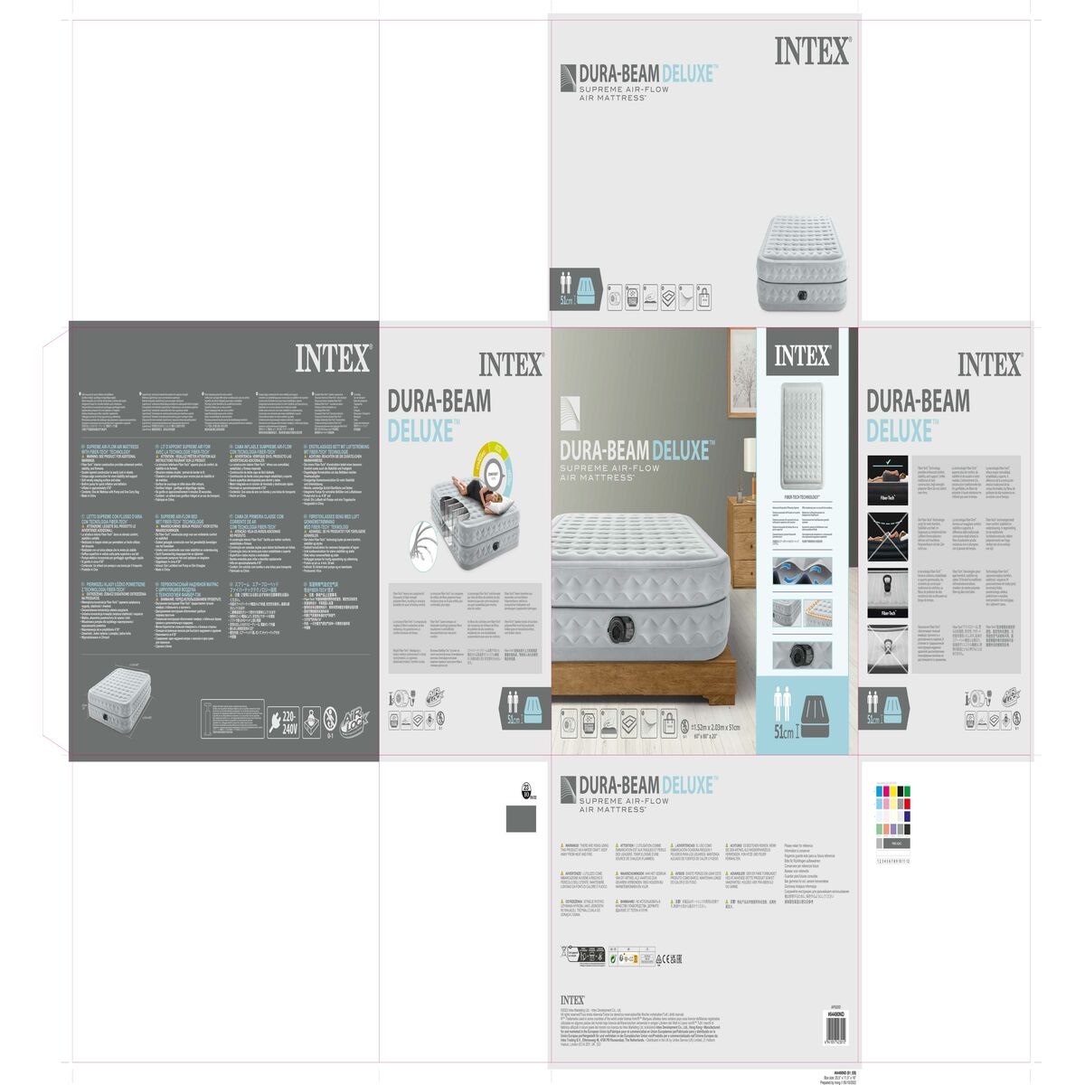 Inflatable Mattress Intex 152 x 203 x 51 cm 272 kg