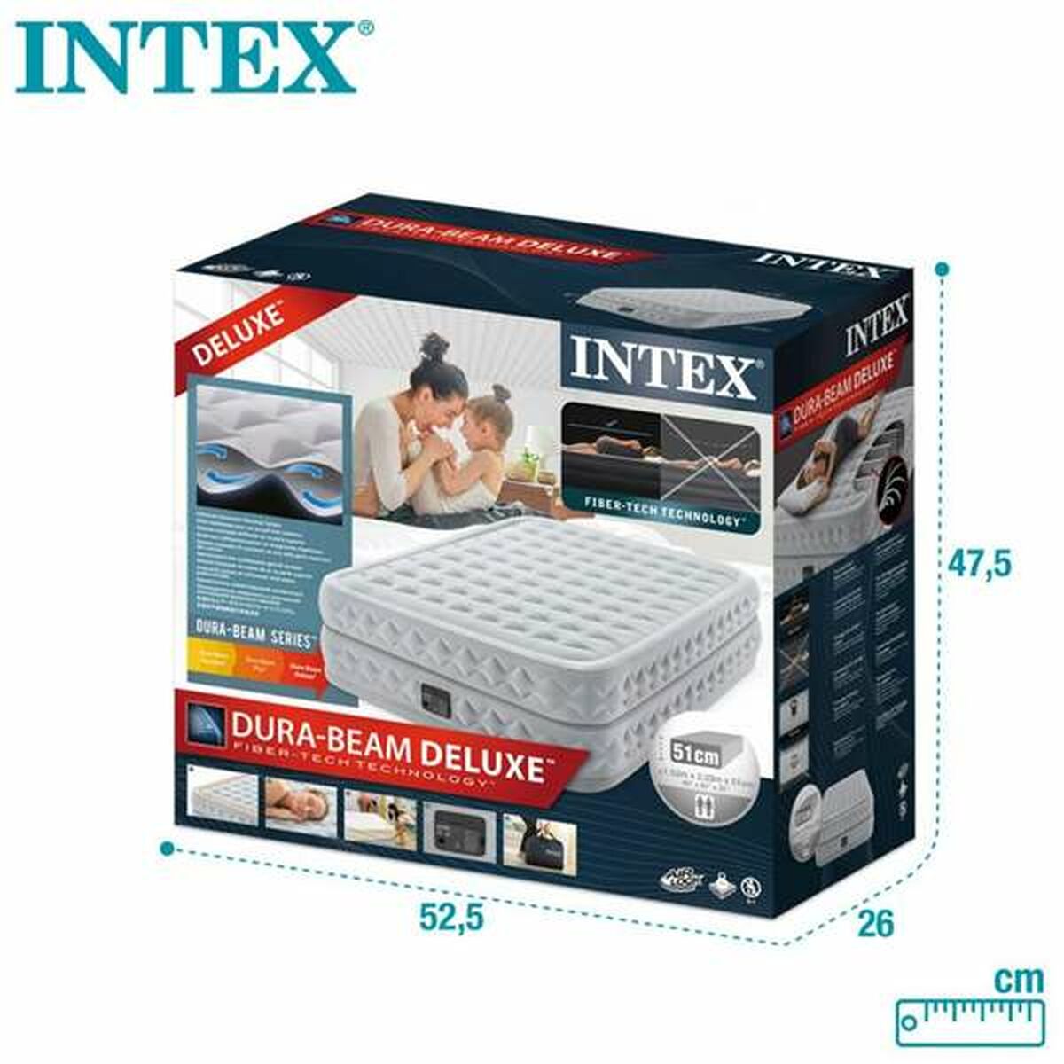 Inflatable Mattress Intex 152 x 203 x 51 cm 272 kg