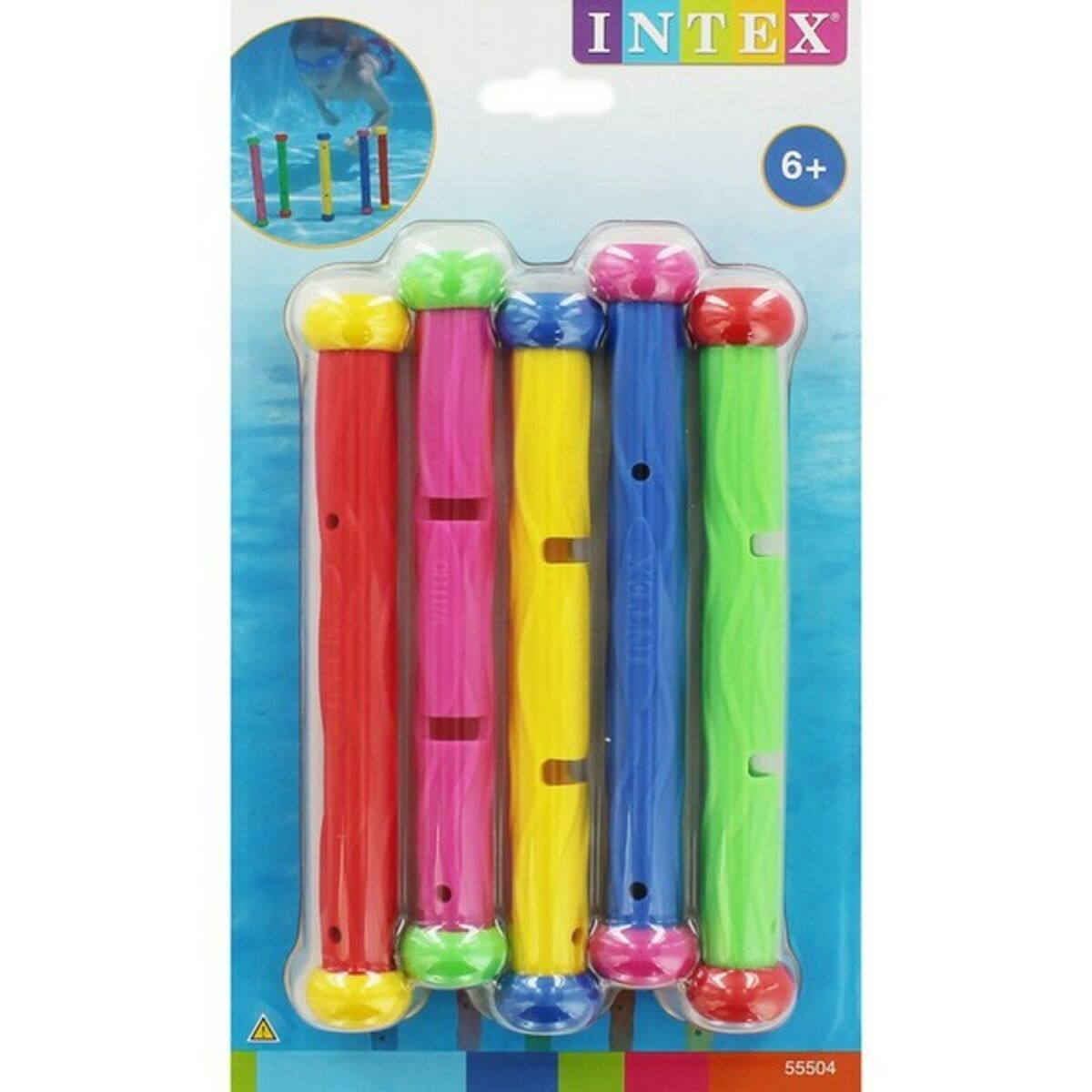 Submersible Diving Toy Stick Intex 55504 5 Pieces Submersible Diving Toy Stick Intex 55504 5 Pieces