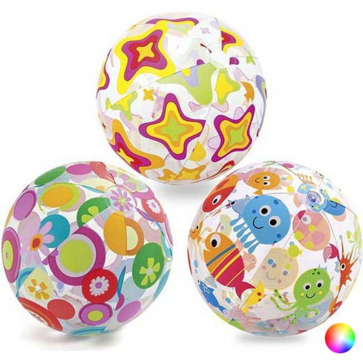 Inflatable Ball Intex 59040NP 51 cm White Multicolour Inflatable Ball Intex 59040NP 51 cm White Multicolour