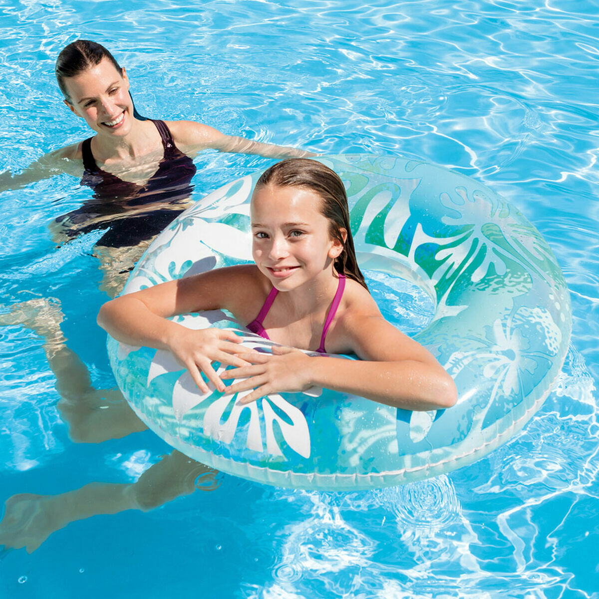 Inflatable Floating Doughnut Intex 59251 Ø 91 cm Multicolour
