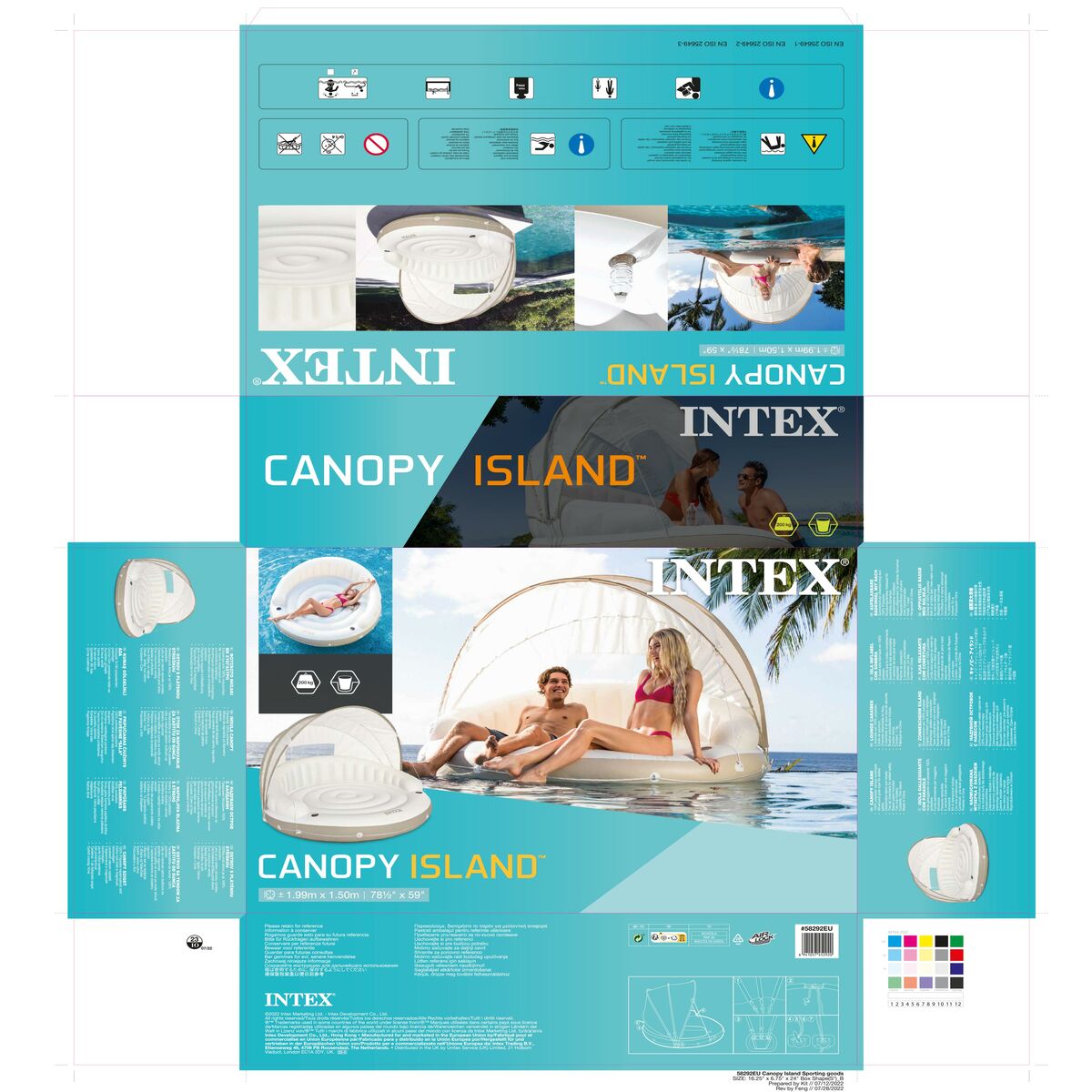 Inflatable Island Intex Canopy 199 x 150 cm