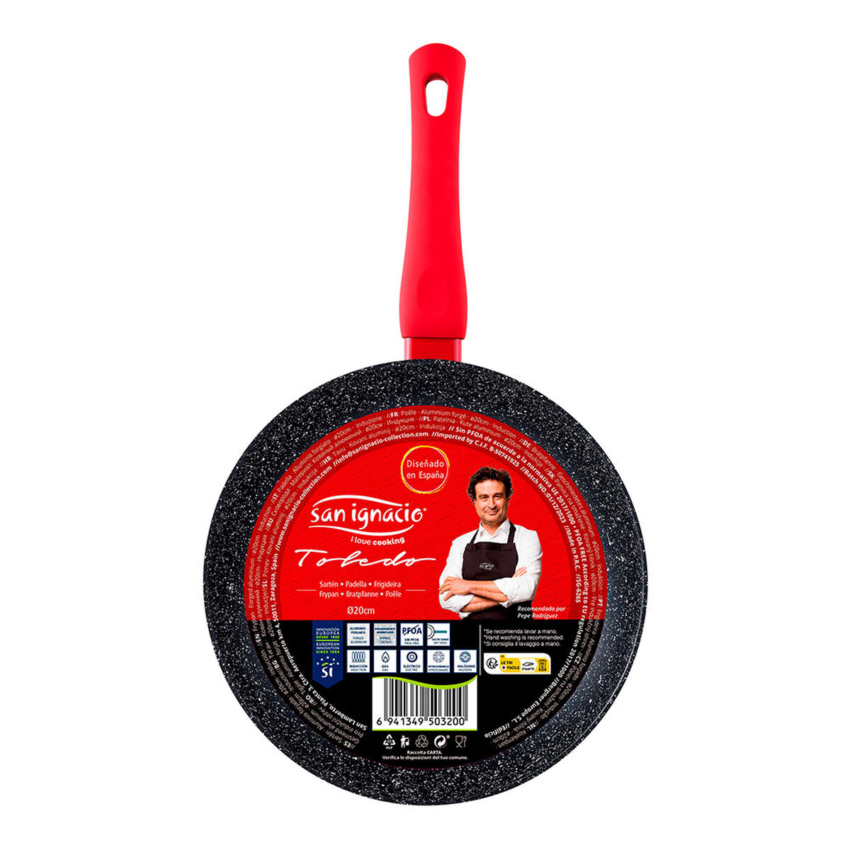 Pan San Ignacio toledo Toughened aluminium Black  20 cm