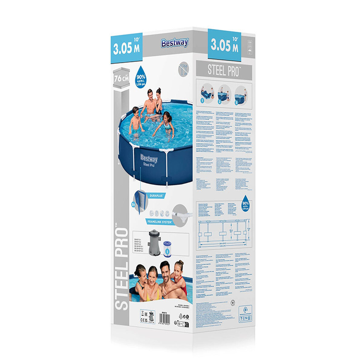 Removable pool Bestway 305 x 76 cm 305 x 305 x 76 cm