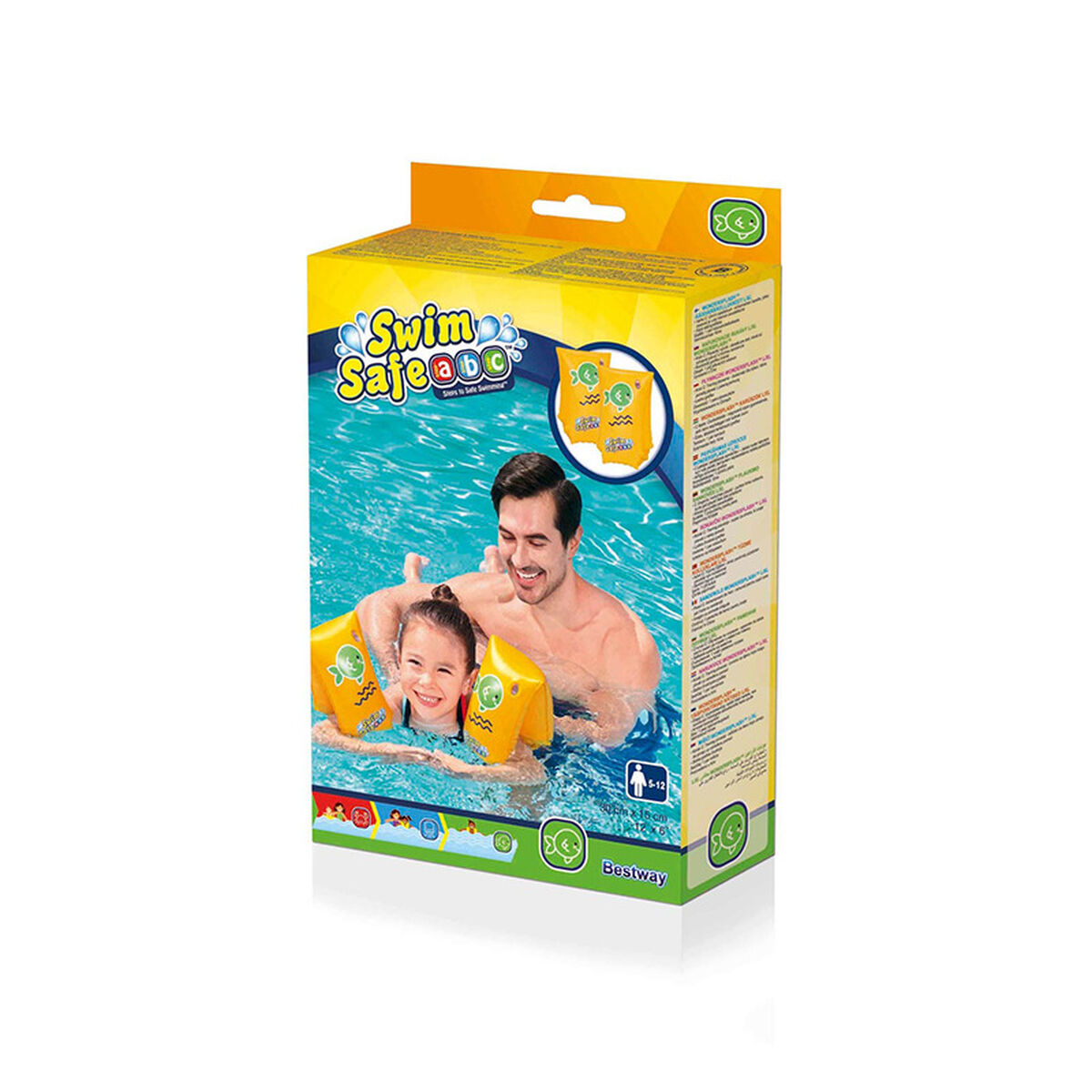 Sleeves Bestway Yellow 30 x 15 cm L/XL Fish (1 Unit)