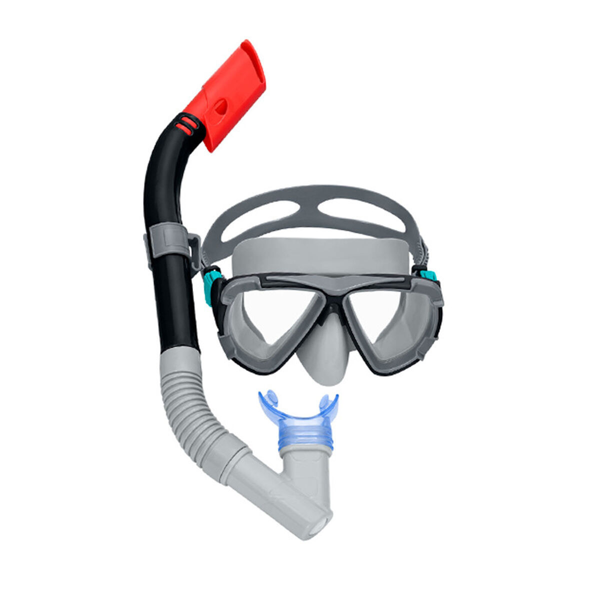 Snorkel Goggles and Tube Bestway Black Pink Adult (1 Unit)