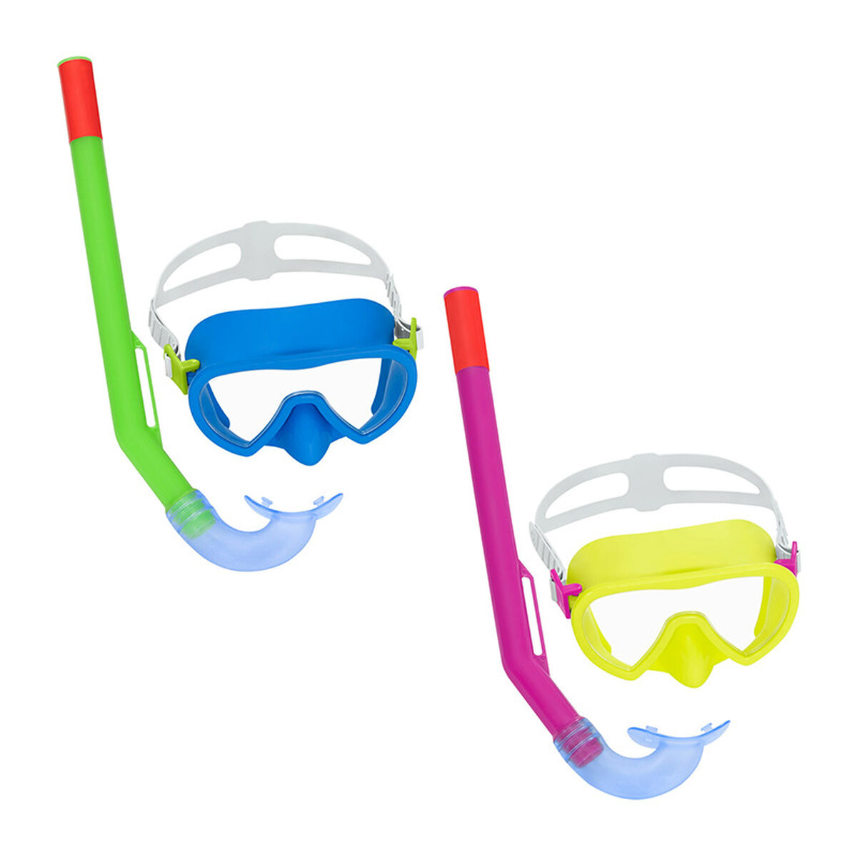 Snorkel Goggles and Tube for Children Bestway Yellow (1 Unit) Snorkel Goggles and Tube for Children Bestway Yellow (1 Unit)