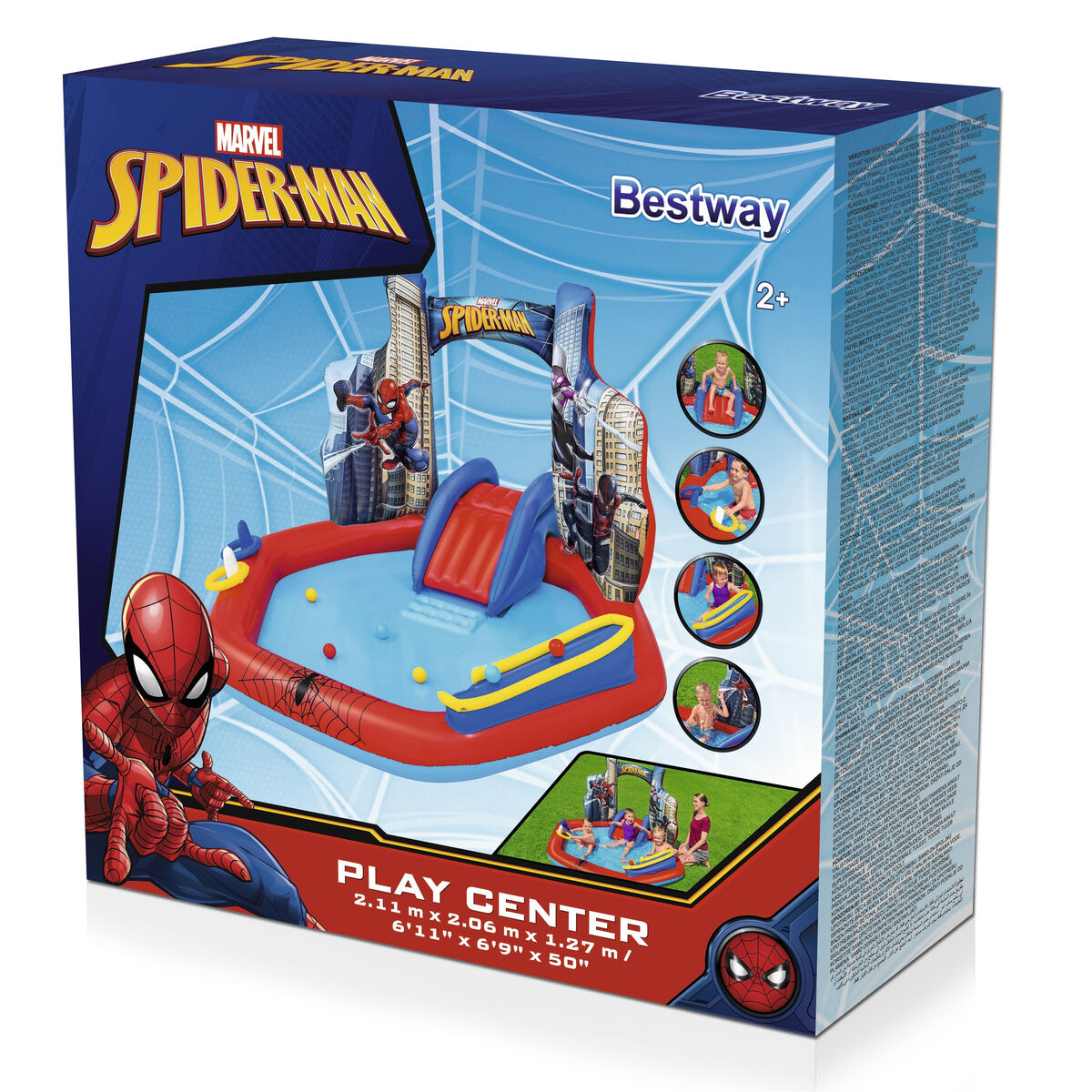 Children’s pool Bestway Spiderman 211 x 206 x 127 cm Playground