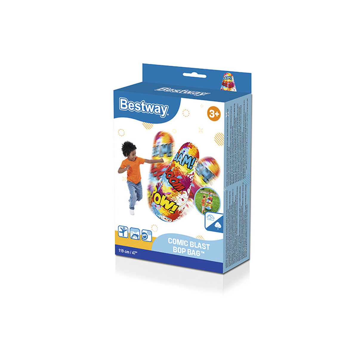 Children’s Inflatable Boxing Punchbag with Stand Bestway Comics 119 cm