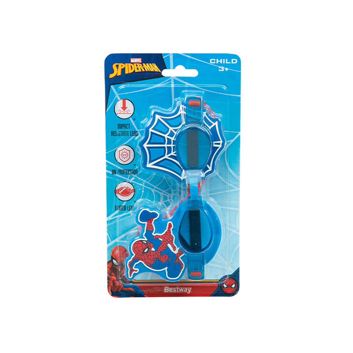 Children’s Swimming Goggles Bestway Blue Spiderman (1 Unit)