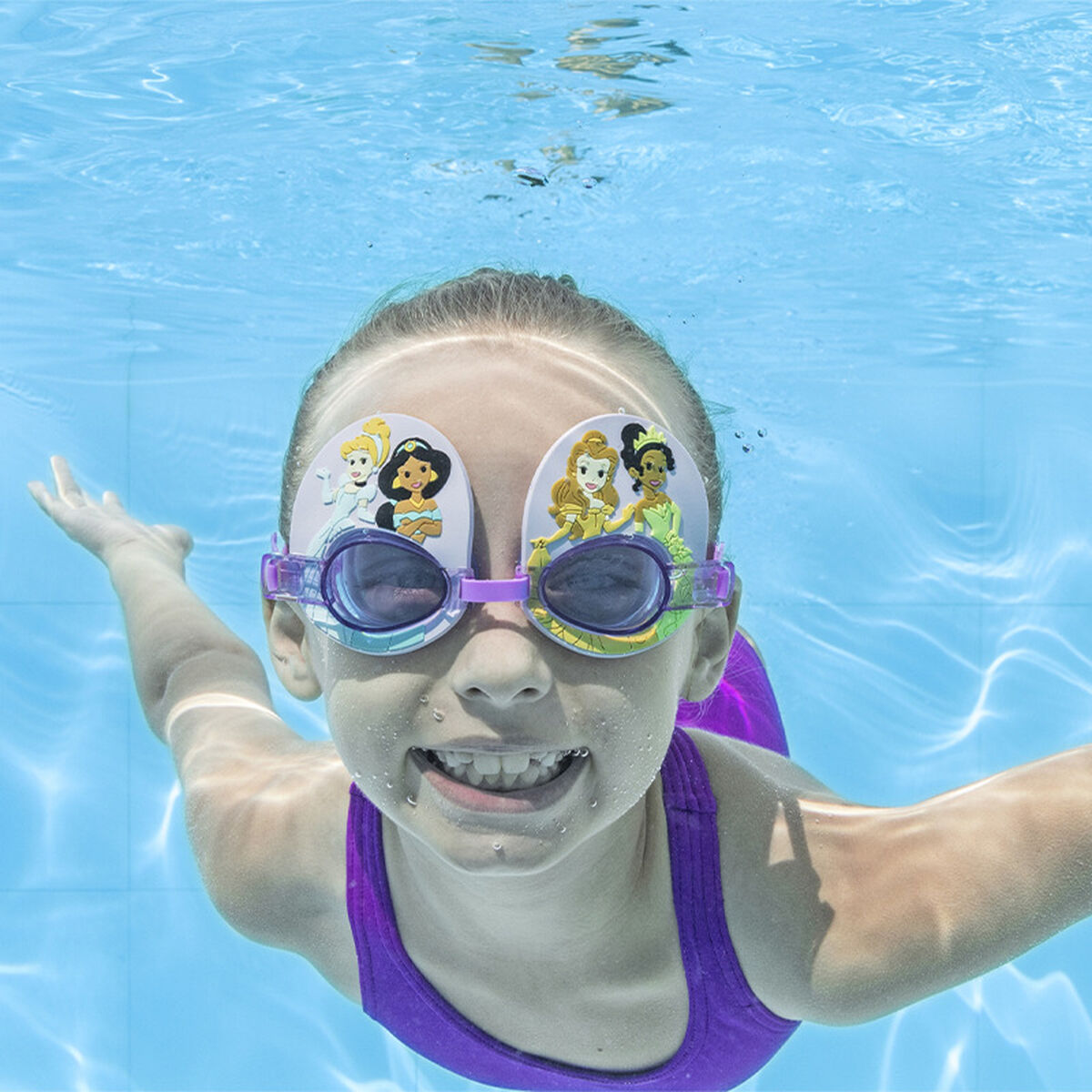 Children’s Swimming Goggles Bestway Green Disney Princesses
