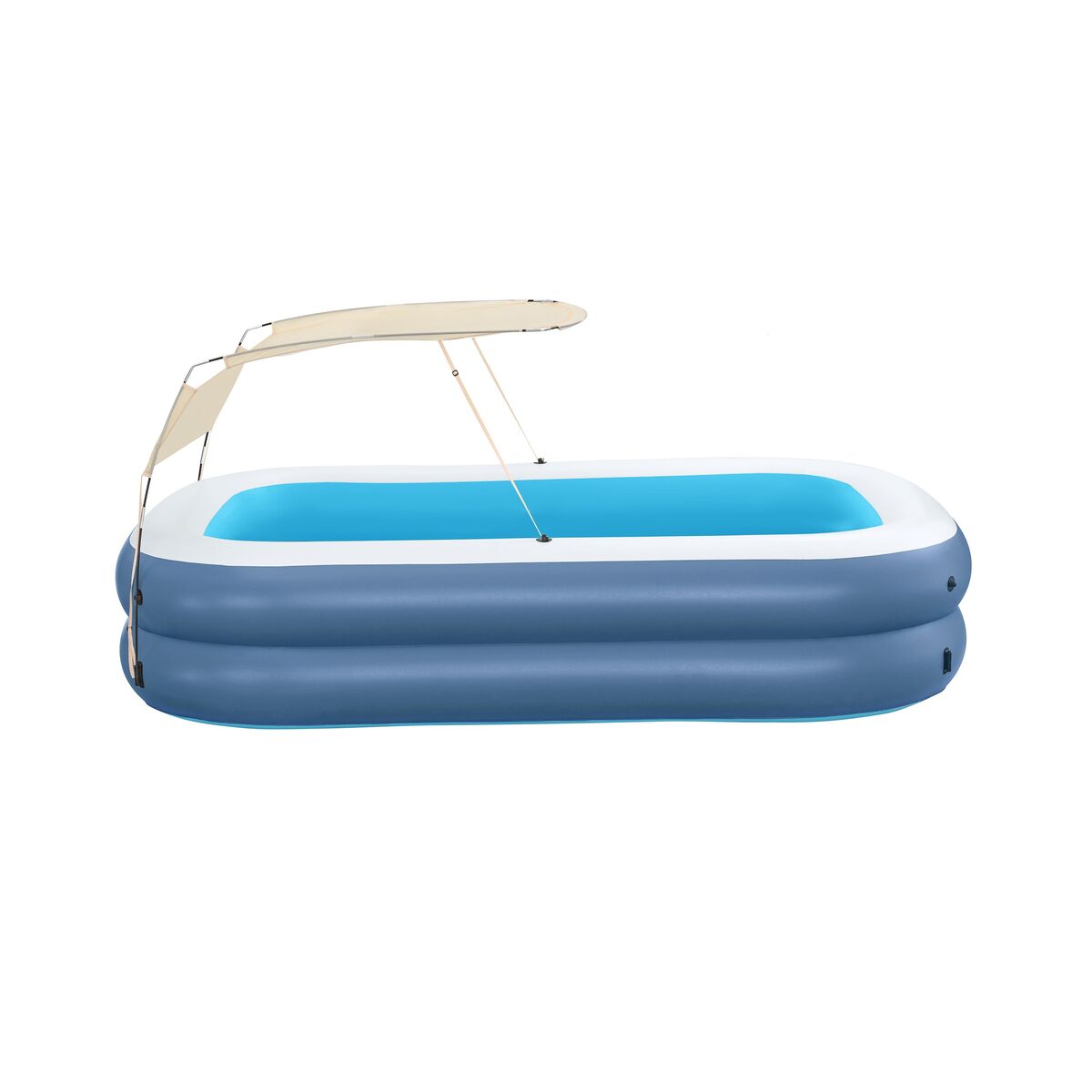 Bestway Inflatable Pool 2 Chambers Rectangular with Canopy 254x178x140 cm +6 Years