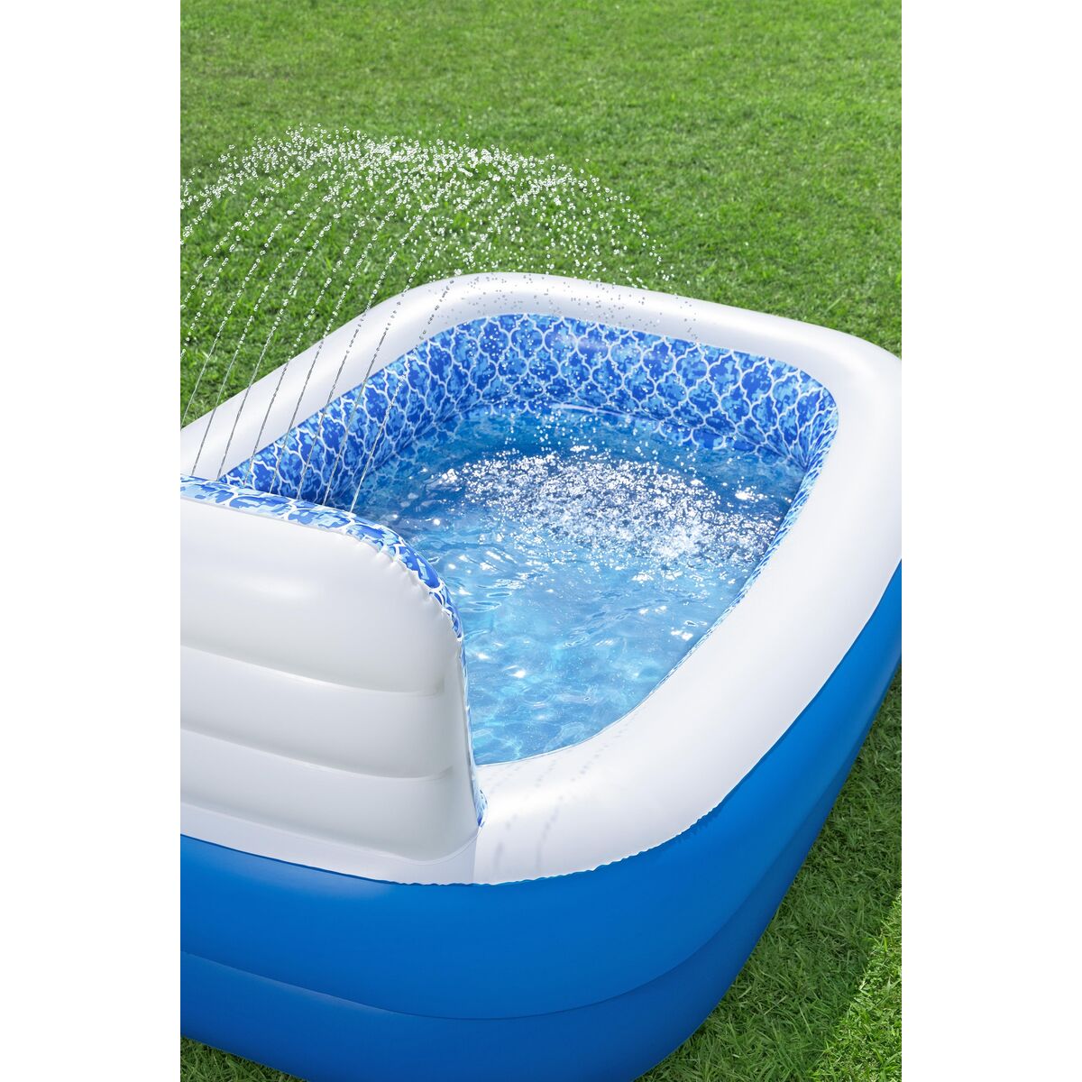 Bestway Inflatable Silicone Pool with Sprinkler 229x152x196 cm +6 Years Garden 54451