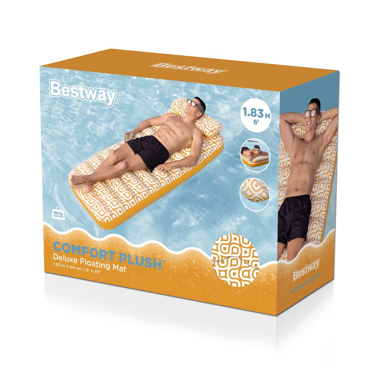 Bestway Inflatable Mattress Waterproof Deluxe 183×84 cm Beach & Pool 43836